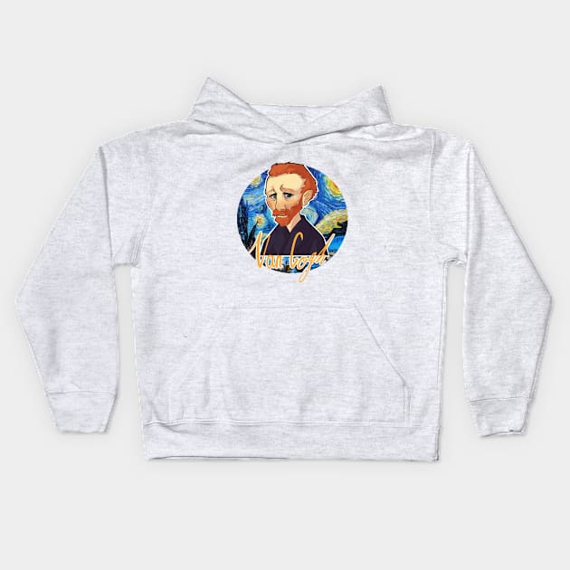 van gogh Kids Hoodie by PurryMuch6